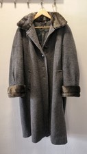 Vintage Gray Llama Coat Size