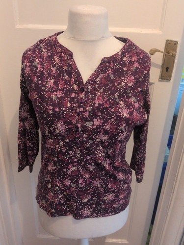 Ladies purple floral top maine - ladies,