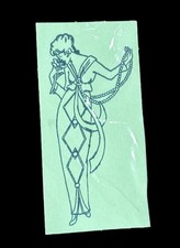 Foam Mounted Rubber Stamp Art Deco Lady 