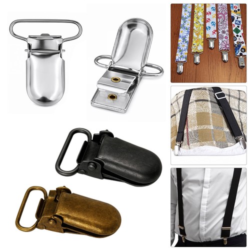 Metal bib clips 10pc - metal, pacifier