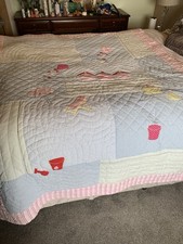 Laura Ashley Quilted Single Bedread Nautical Coastal Theme
