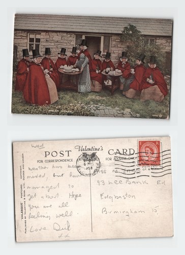 Vintage postcard welsh women - postcard,