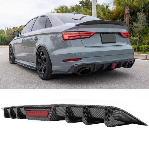 Carbon style rear bumper lip - carbon,