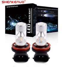 Pair H11 Bulbs Fog Light LED White 6000K Canbus For Mercedes CLK W209 2005-2009