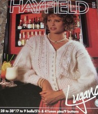 Original Hayfield Knitting Pattern Lady's Mohair Patterned Cardigan No 2325