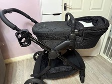 Icandy orange 3  double/twin Pram Crushed Black Velvet - Beautiful..