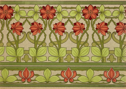 Art nouveau floral - art,