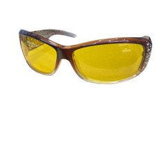 LVIOE Polarised Night Driving Glasses for Women – Anti-Glare Wrap Around (Brown)