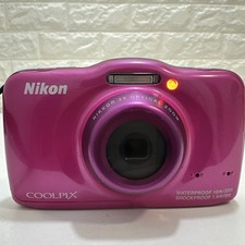 Nikon Coolpix S32 13.2MP Underwater Digital Camera Nikkor 3x Zoom Pink Tested