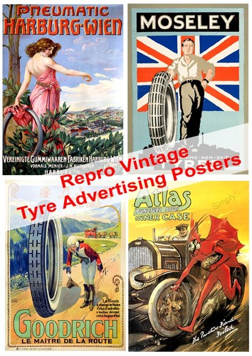 Repro vintage car tyre - repro,