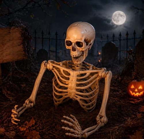 Halloween skeleton ground - halloween,