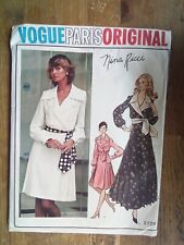 2729 S14 Nina  Ricci Wrap Shirtdress Uncut Vogue Paris Original Sewing Pattern