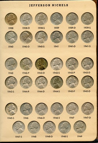 Jefferson nickels 1938 2008 - jefferson,