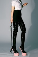 Patent Black Crotch High