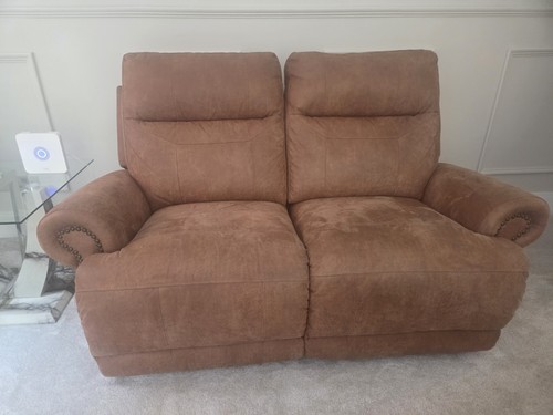 Piece tan leather sofa - tan,