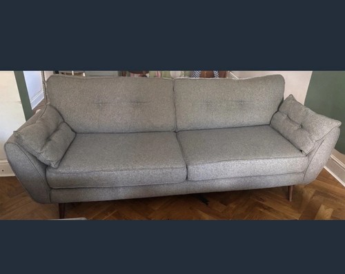Grey seater sofa dfs french - grey,