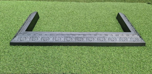 Cast iron fireplace fender - cast,