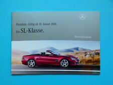 Brochure/Price List - Mercedes R230 SL/SL 63 AMG and 65 AMG - 01/08
