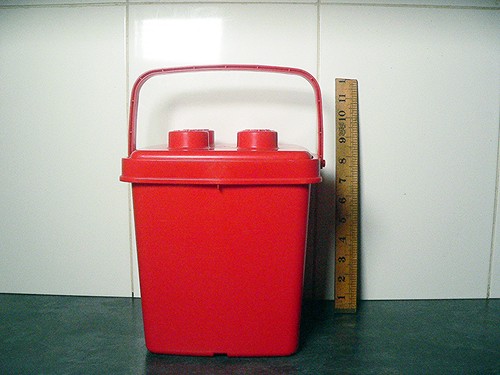 Vintage red lego lidded - vintage,