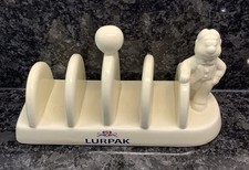 LURPAK Ceramic Vintage TOAST Holder RACK Douglas Kitchen Breakfast RETRO 4 Slice