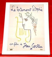 Le Testament D'Orphee Jean Cocteau Movie/Film Poster Art PICTURE/PRINT 12"x 9.5