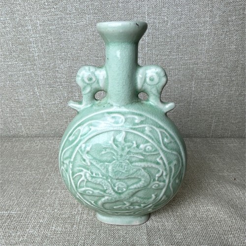 Chinese celadon moon flask - chinese,