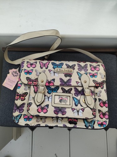 Butterfly beige satchel school - butterfly,