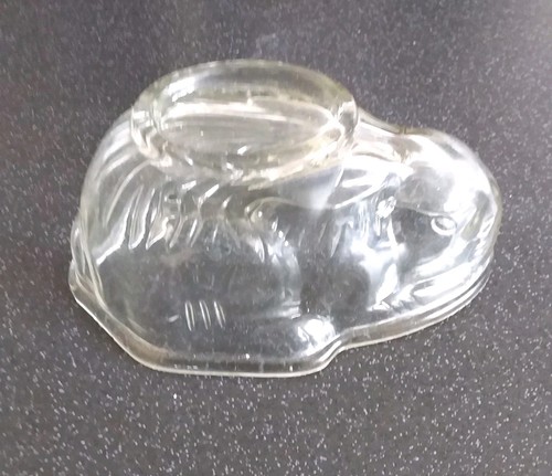 Vintage glass rabbit jelly - glass,