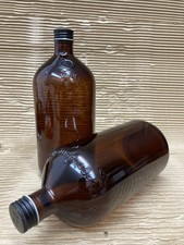 Amber glass chemical bottle - glass,