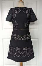 REISS BLACK TINLEY LACE PANEL