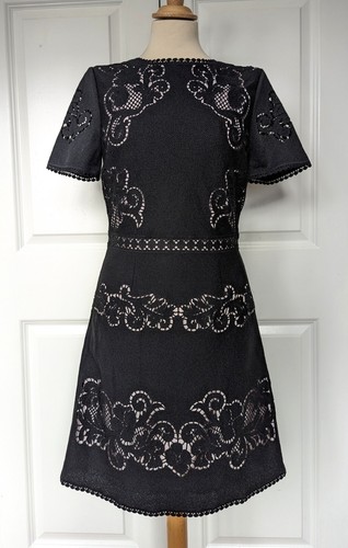 Reiss black tinley lace - tinley, panel