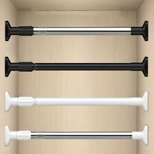 Telescopic Clothes Rails Shower Curtain Rod No Drilling Bathroom Wardrobe Pole`