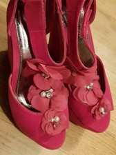 Ladies Wedge Hot Pink Shoes