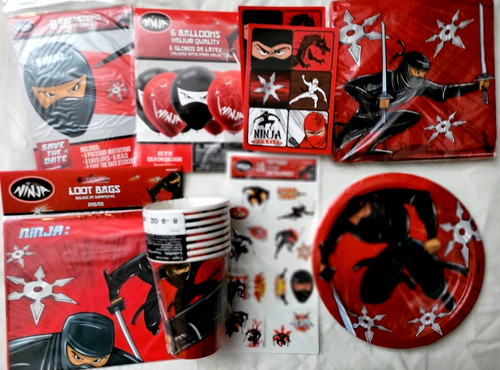Ninja birthday party - party, supply