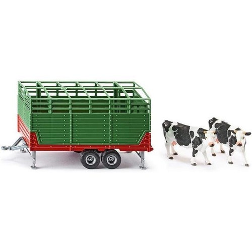Siku green cattle trailer - cattle, with