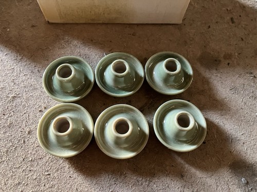 Antique pottery candlesticks - pottery,