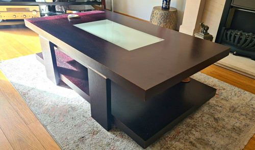 Rectangular coffee table dark - coffee,