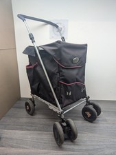 The Genuine Sholley Trolley - 6 Wheel Shopping Aid - Black & Pink