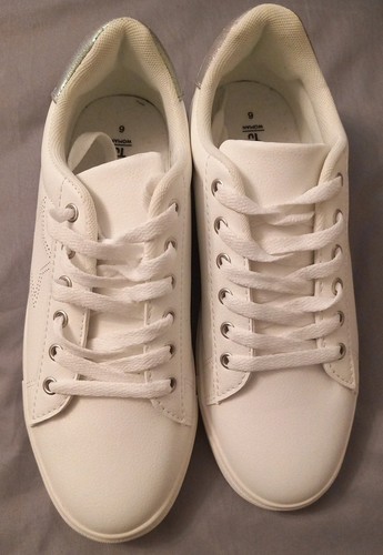 Ladies size6 white trainers - ladies,