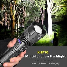 99000000LM LED Powerful Flashlight Police P70 Work Light Rechargeable Zoom Torch