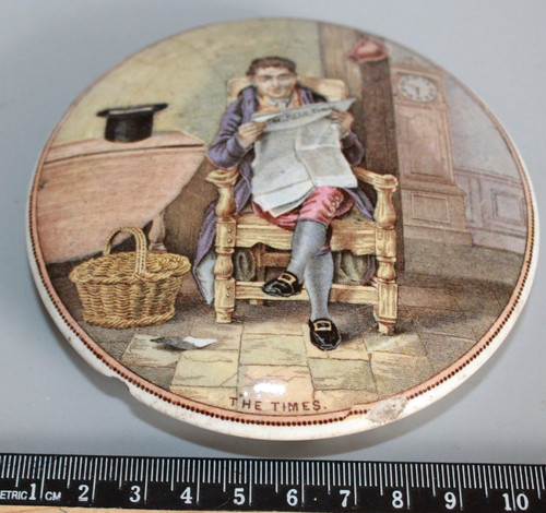 Antique prattware pot lid the - antique,