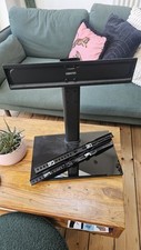 BONTEC Universal Table Top Pedestal TV Stand with Bracket for 26”-55” TVs-Height