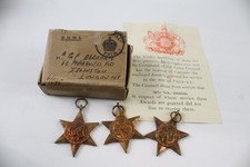 Boxed WW2 Army POW-Casualty Medal Group To- Cpl G.F Abraham Inc Burma, Etc   