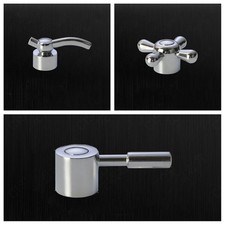 2Pcs Alloy Tap Handle Replacement Set Universal Fit for Kitchen Bathroom