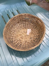 20cm Bread Basket Round Woven Cane Wicker Bamboo Christmas Hamper Snack Bowl