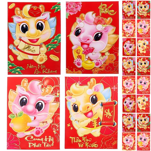 Pcs traditional red pocket - 30,