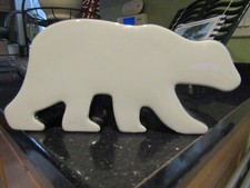 A Fabulous Modern White & Mirrored Glazed Polar Bear Ornament - Originally NEXT