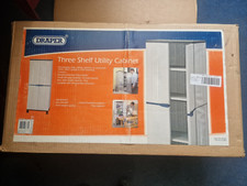 DRAPER Heavy Duty Plastic 3 Shelf Utility Cabinet Stock No: 48686- DAMAGED
