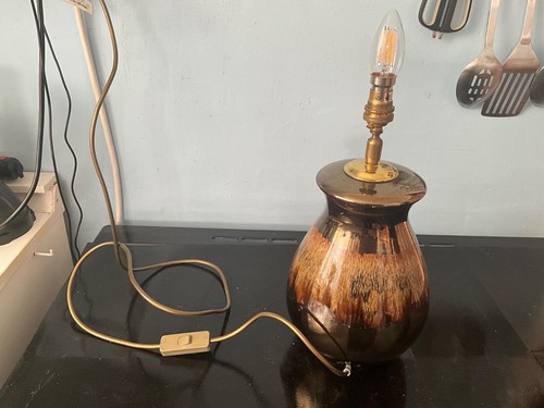 Poole pottery metallic bronze - pottery,