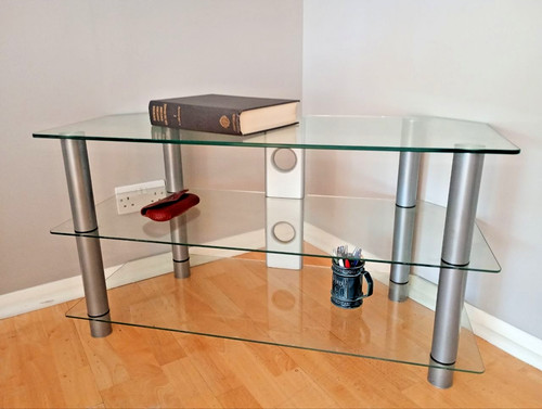 Clear glass triangular corner - clear,